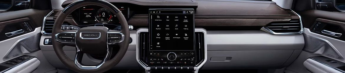 GMC interior with touchscreen display
