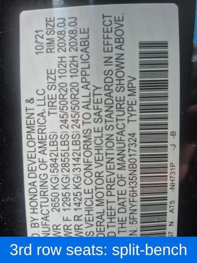 2022 Honda Pilot AWD Sport